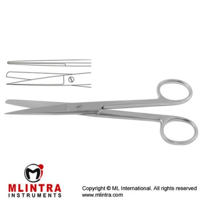 Operating Scissor Straight - Sharp/Blunt Stainless Steel, 20.5 cm - 8"